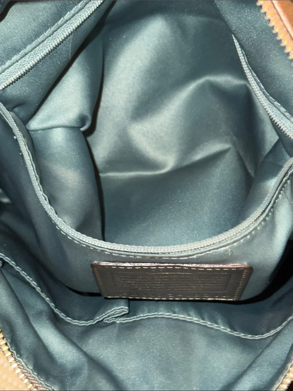 Coach Metallic Bronze Leather Shoulder Bag - Women's Bag